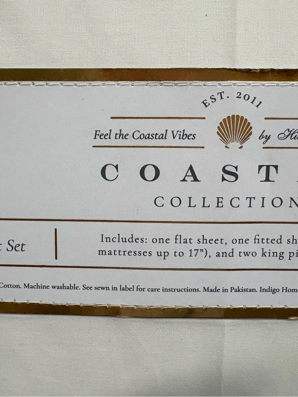 New in package - Hillcrest Home Coastal Collection King Sheet Set